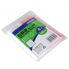 得力3027自封袋(透明)-8號(hào)(100個(gè)/包)240ｘ170mm0.04mm