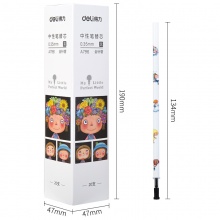 得力(deli)几米0.35mm中性笔笔芯全针管签字笔替芯 20支/盒DL-A796