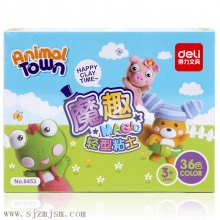 得力（deli） 粘土 轻型粘土8色/12色/24色36色 超轻粘土儿童橡皮泥彩泥太空泥 （计价单位：盒/筒）